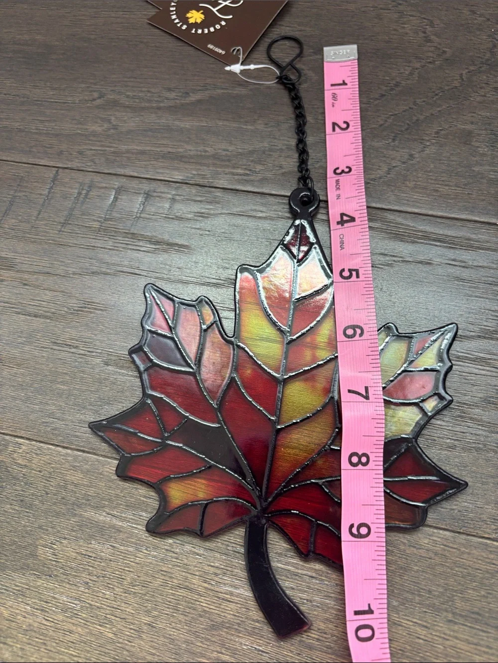 Hobby Lobby  Stained Glass Maple fall leaf, intricate veining,window decor